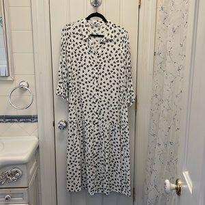 Zara collared flowy maxi dress